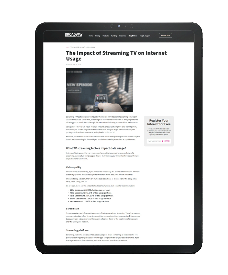 Tablet - Blog template